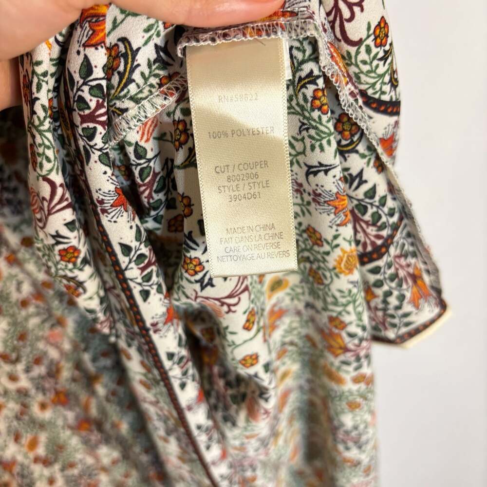 Max Studio London Floral Print Tiered Midi Dress with Flutter Sleeves Size M - Picture 10 of 12